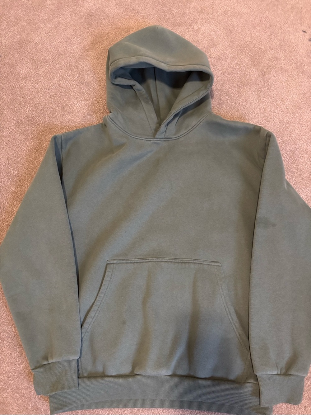 Women's Olive Green Hooded Pullover Sweatshirt